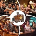 thumbnail image 4 of New Whiskey Bottle 10 oz Novelty Glass Decanter Cement Mixer Creative Home Bar, 4 of 5