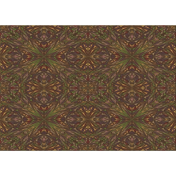 Ahgly Company Indoor Rectangle Patterned Light Brown Area Rugs, 5' x 7'