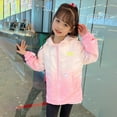 thumbnail image 2 of Vividxx Kids Fall Winter Coat Girls Gradient Heart Print Jacket Lightweight Windbreaker Outerwear For Autumn Outdoor Activities 3-4 Years, 2 of 9