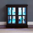 thumbnail image 5 of LED Curio Display Cabinet with Adjustable Glass Shelves and Magnetic Closure, Vintage Style Glass Door Bookcase Storage for Home Decor Showcasing Collectibles and Books, 5 of 9