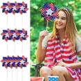 thumbnail image 5 of 10Pcs 4th of July Patriotic Wind Spinners, Red White Blue American Flag Garden Pinwheels, Yard Lawn Outdoor Decor for Independence Day Memorial Day, 8.5 Inch, 5 of 8
