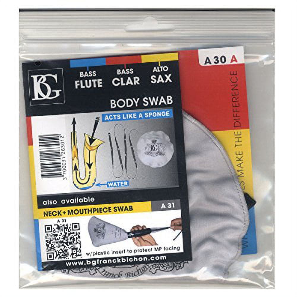 BG Cleaning Microfiber Swab for Alto Saxophone & Bass Clarinet, A30A