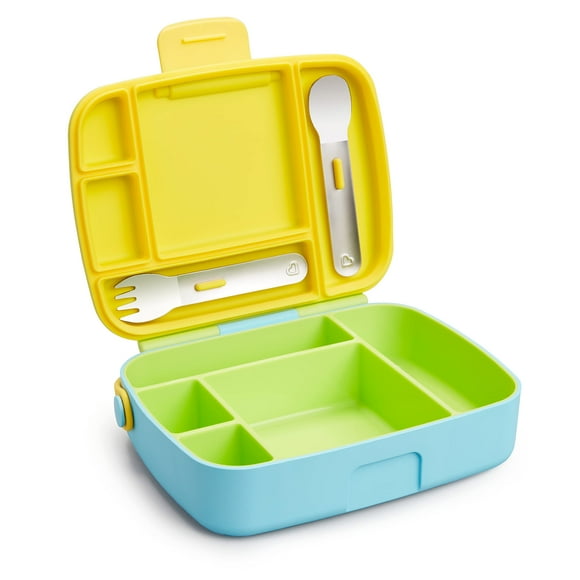 Paquete Bento Box Munchkin LunchTM para niños con utensilios, 5 compartimentos