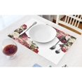 thumbnail image 2 of Bouquet Peonies Placemats Flower Wreath Heat Resistant Dining Table Place Mats Stain Resistant, 12 X 18 Inches, Set of 4 White, 2 of 3