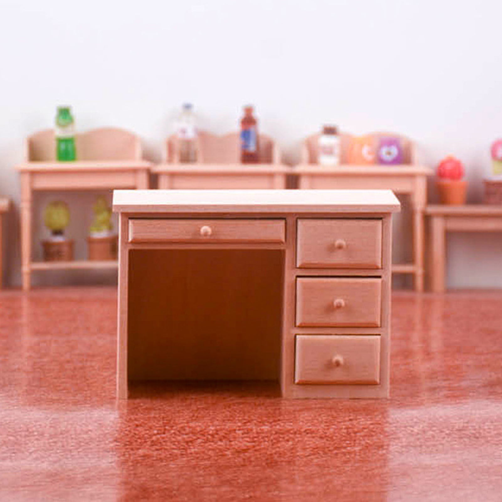 DISHAN Dollhouse Shelf Photo Prop Burr Free Novelty Mini Doll House