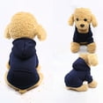 thumbnail image 3 of YUEHAO Pet Supplies Polyester Hoodied Sweatshirts With Pocket Dog Clothes Pet Clothing Navy, 3 of 3