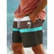 thumbnail image 2 of Bañador con estampado 3D de palmeras a rayas para hombre, estilo hawaiano, con cintura elástica y cordón, para vacaciones y playa, 2 of 4