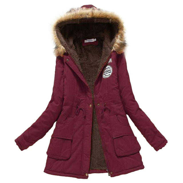 Women Solid Color Coat Button Down Overcoat Warm Winter Overcoat Long Sleeve Cardigan Fluffy Jacket Windproof Outer Coat