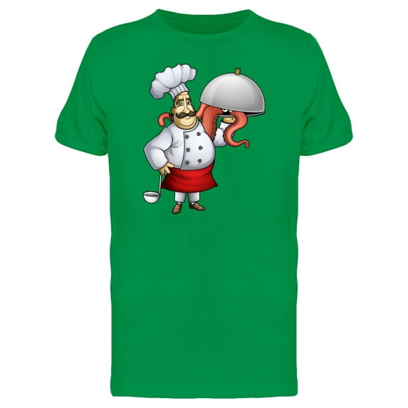 Chef With Octopus Dish Tee Men's -Image by Shutterstock