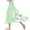Green, variant on Skirts for Women, Women's Skirts for Summer, Women's Casual Flowers Printed A-Line Elastic Waist Skirt