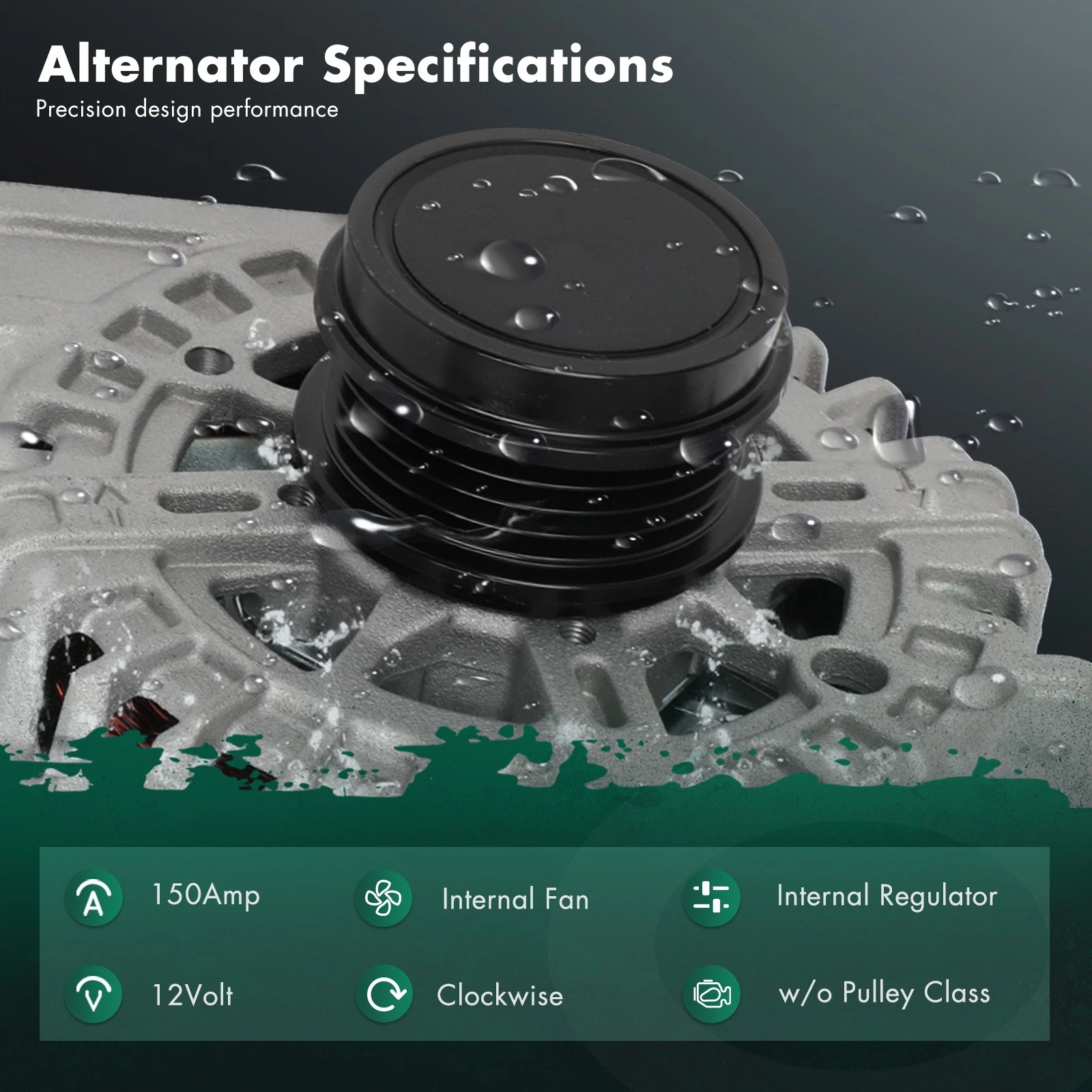 NURATIT Alternator Fits Ford Focus 2012 2013 2014-2018 L4 2.0L 11747 FG15S091 150A 12V# 11747N 11653 11747 LRA04052 LRA4052 1777583 BV6N-10300-EA BV6T-10300-EA