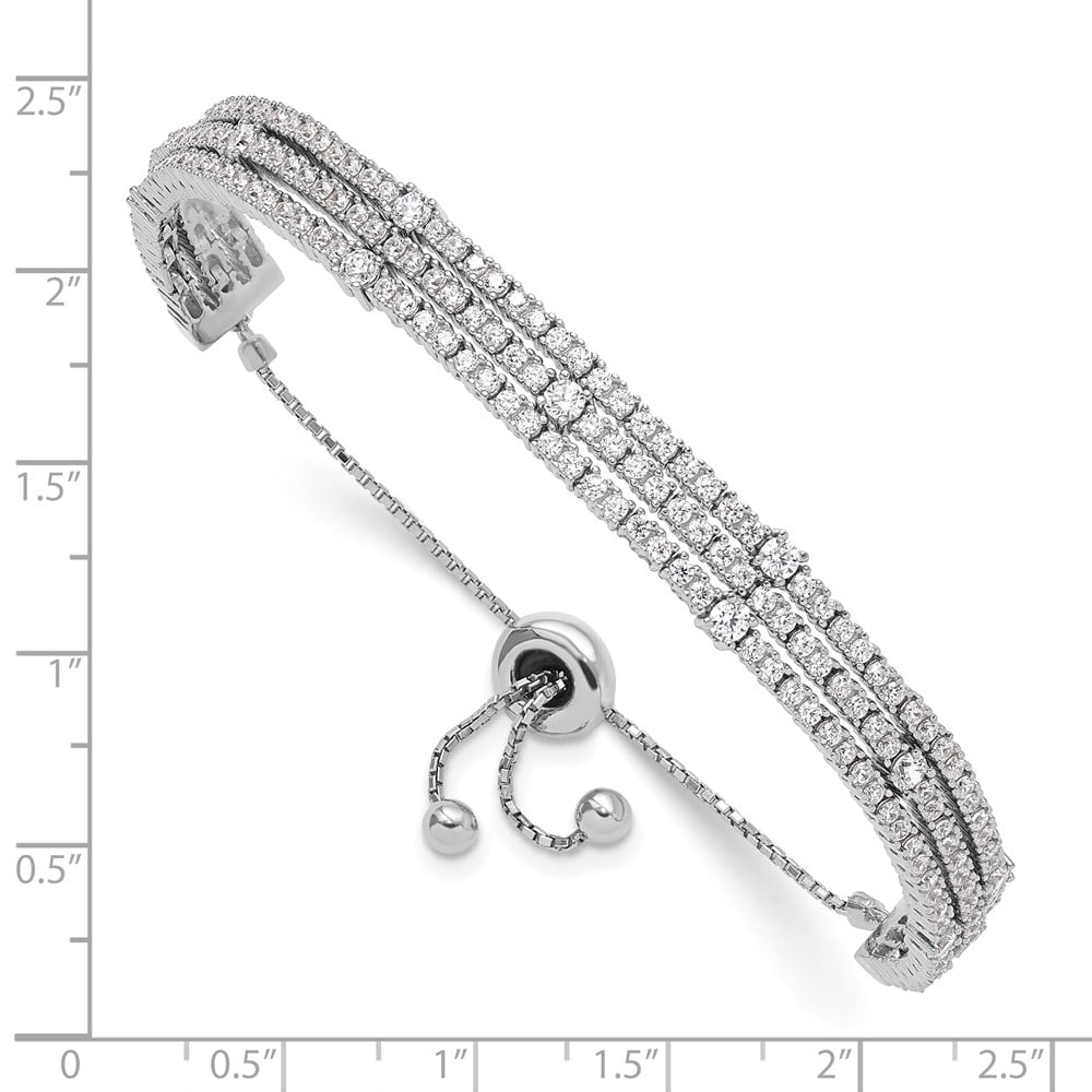 アクセサリー THE M JEWELERS THE IRIS SILVER BRACELET White Cubic Zirconia Platinum Over Sterling Silver Bracelet