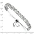 thumbnail image 3 of FJC Finejewelers 925 Sterling Silver CZ Rhodium Plated CZ 5 to 9 inch Adjustable Bracelet, 3 of 5