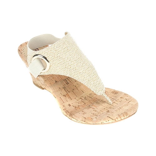 white mountain gold glitter sandals
