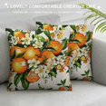 thumbnail image 3 of Orinice  Yellow Blossom with Orange Fruits Flowers and Leaves on Light Green Vintage Botanic Pillow Cover ,Decorative Couch Pillow Cover for Sofa,Cotton Linen Cushion Case Home Decoration White, 3 of 5