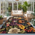 thumbnail image 2 of Area Rugs 4'x6'. Orange Flower Carpet Runner Indoor Outdoor Rugs Home Decor Aesthetic, Sunflower Watercolor Plant Floral Leaf Non Slip Mats Washable Accent Rug for Living Room Bedroom, 2 of 8