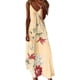 thumbnail image 1 of Gibobby Vestido Causal para Mujer de Verano Vestido largo con estampado de flores y cuello en V sin mangas sexy de verano para mujer(Amarillo,XXL), 1 of 4