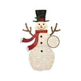 thumbnail image 3 of Holiday Time 48" Light-up Glittering Thread Snowman, with 105 Warm White LED Lights, 3 of 4