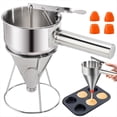 thumbnail image 1 of Dispensador de Masa para Panqueques de Acero Inoxidable, Dispensador de Pastel de Embudo con de Presión, para Cupcakes., 1 of 5