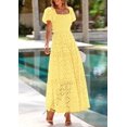 thumbnail image 4 of Vestido de Verano PRETTYGARDEN 2025 con Escote Cuadrado y Mangas Abullonadas, 4 of 8