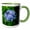 Green/White, variant on 3drose, Plumbago Plant., 11oz Two-tone Red Mug