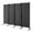 Gray, variant on Yunken 4-Panel Folding Room Divider with Lockable Wheels, 5.6 Ft Tall Portable Privacy Screen for Home & Office Use