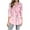 Pink Plus Size Blouse for Women_b, variant on CYMMPU Loose Fit V Neck Tunic Tops Spring Tops Flower Printed 3/4 Sleeve Fall Trendy Shirts Blouses for Women Dressy Casual Flowy Tops T-Shirts XXL