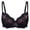 Black, variant on Wingslove Women's Beauty Sheer Lace Non Padded Underwired Unlined Balconette Bra