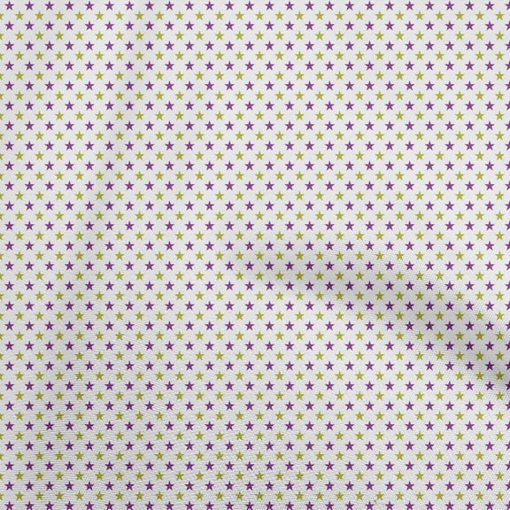 oneOone Polyester Spandex Violet Fabric Stars Diy Clothing Quilting Fabric Print Fabric By Yard 56 Inch Wide