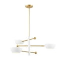 thumbnail image 3 of Chandelier in White and Natural Brass, 3 of 7