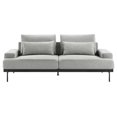 thumbnail image 5 of Sofa Couch, Light Grey Gray, Fabric, Living Kitchen Cafe Bistro Hospitality Restaurant, Modern Contemporary HB34539, 5 of 9