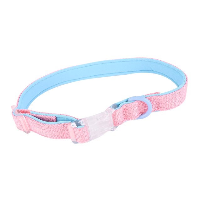 Durable Dog Collar, Adjustable Polyester Color Matching Dog Collar for Garden for Travel Pink Blue Match Color,Blue Pink Match Color,Orange Match Color