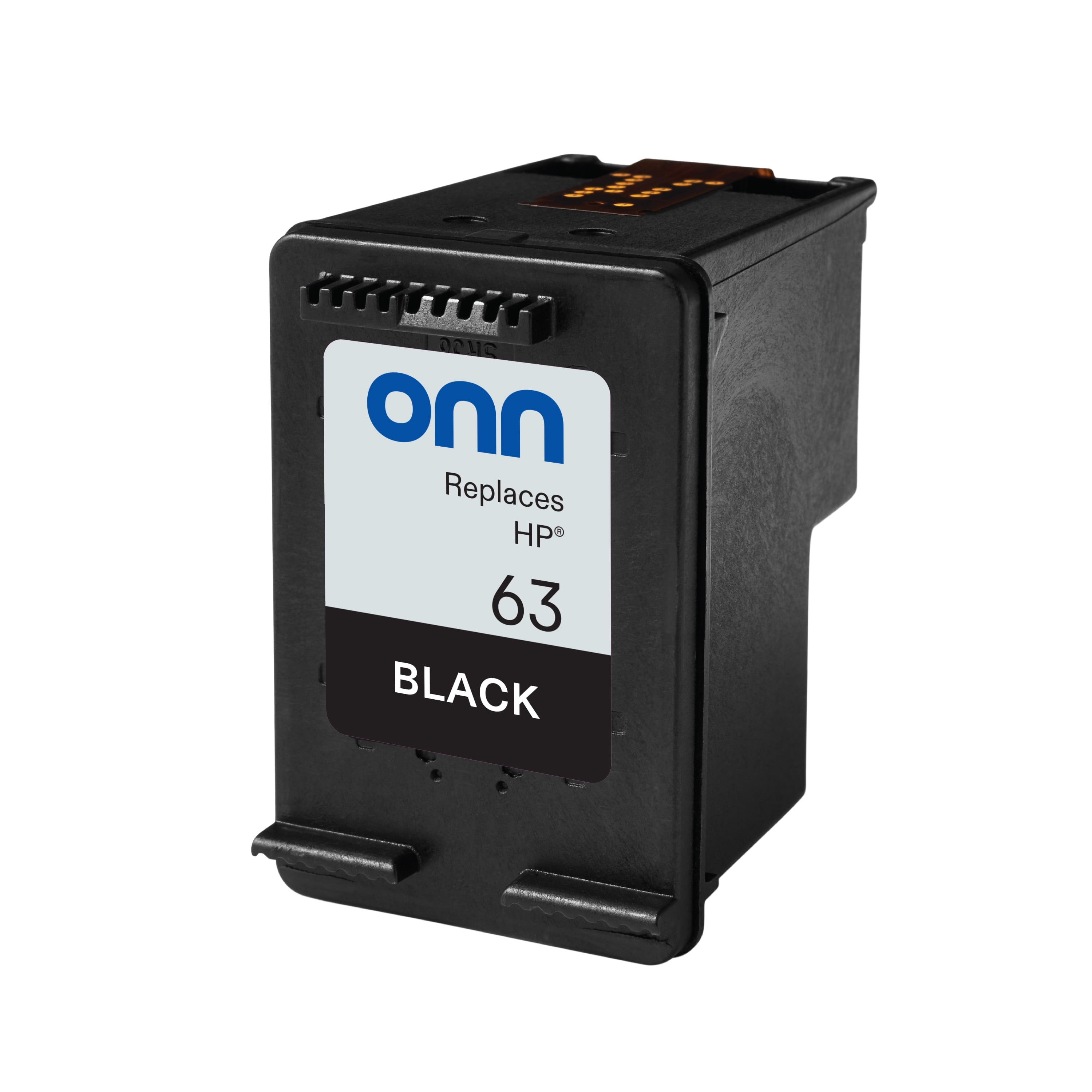 onn HP 63 Black Printer Ink Cartridge, (Remanufactured)