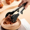 thumbnail image 3 of Paokuoon Pince Alimentaire en Acier Inoxydable Pinces Alimentaires en Silicone Non Rayantes avec Support Poignée Résistante à la Chaleur Confortable Pince Alimentaire Polyvalente, 3 of 6