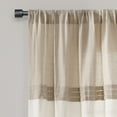 thumbnail image 2 of Farmhouse Faux Linen Colorblock Pleated Window Curtain Panels Linen 40X84 Set, 2 of 11