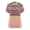 thumbnail image 4 of RQYYD Plus Size Womens Summer Oversized Workout T Shirts Loose Fit Short Sleeve V Neck Fashion Print Tops 2024 Trendy Tee, 4 of 4