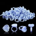 thumbnail image 1 of 100 Pcs Gobelets de Colle Intelligents Support de Colle pour Cils Anneau Gobelet, Gobelets de Colle Jetables Anneaux de Colle pour Cils Gobelets Éventail Fleur pour Extensions de Cils (Bleu), 1 of 6