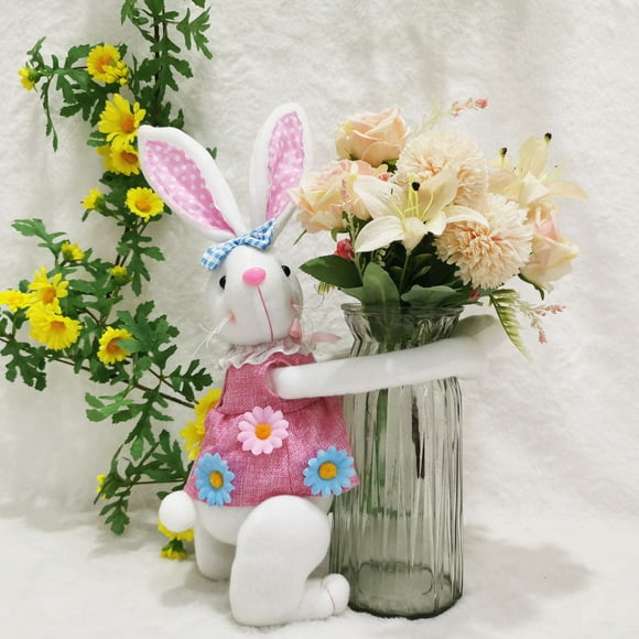 Aqestyerly Easter Decorations for the Home Easter Rabbit Embracing Curtains Tree top Star Rabbit Festival Decorations Gifts Supplies Easter Decorations Clearance