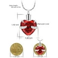 thumbnail image 2 of My Best Friend-Crystal Cremation Urn Necklace Heart Ashes Necklace Carved Locket Stainless Steel Waterproof Memorial Pendant with Filling Kit Always on My Mind For Dog / Cat / Pet, 2 of 7