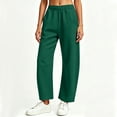 thumbnail image 2 of Inleife Women's Fleece Lined Barrel Wide Leg Sweatpants, Stretch High Waist Elastic Jogger Pants with Side Pockets for Casual Winter Wear, 2 of 6