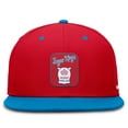 thumbnail image 2 of Men's Nike  Red/Blue Miami Marlins City Connect Patch Performance Fitted Hat, 2 of 4