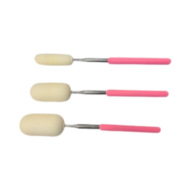 Elodie 3 Pieces Telescoping Sponge Sticks Sponge Rods 2cm 3cm 4cm Dia Pottery Tools Kit Pink