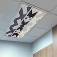 thumbnail image 2 of 3 Pack Abstract Art Fluorescent Light Covers for Ceiling Lights Blue Black Beige Line Simple Gray Background Magnetic Ceiling Light Covers Overhead Light Filters for Office Classroom Home, 2 of 9