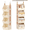 Beige, variant on Four-Tier Hanging Closet Organizer - Space-Saving Wardrobe Storage System with Fabric Bins for Socks Handbags Toys, Foldable Shelves for Bedroom Dorm RV
