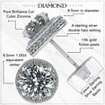 thumbnail image 3 of Solid 925 Sterling Silver & Gold Halo Pendant & Earring Birthstone Set W/ Pure Brilliance Zirconia - Hypoallergenic, Rose Gold Plated, April - Simulated Diamond, 3 of 7