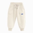 thumbnail image 4 of Gibobby Boys Pants Toddler Baby Boy Winter Active Jogger Pants Elastic Waist Pocket Solid Color Athletic Sweatpant 2T 3T 4T 5T 6T 7T 8T Little Boys Winter Pants(12-18 Months,Beige), 4 of 9