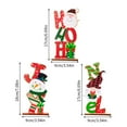 thumbnail image 6 of Lohuatrd Christmas Desktop Wood Decoration Santa Claus Snowman Gnome Colorful Letter Reusable Solid Wooden Holiday Table Ornament Party Supplies Gift, 6 of 8
