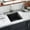 Black, variant on 447410 Totten 17" Drop In Or Undermount Single Basin Granite Composite Prep Sink