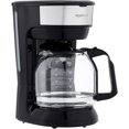 thumbnail image 1 of Basics - Cafeteras de 12 tazas con filtro reutilizable, cafeteras de acero inoxidable y negro, 1 of 12
