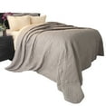 Somerset Home Solid Color Bed Quilt, Full/Queen, Grey